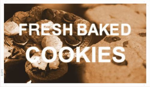 ba513 Fresh Baked Cookies Shop Cafe Banner Shop Sign