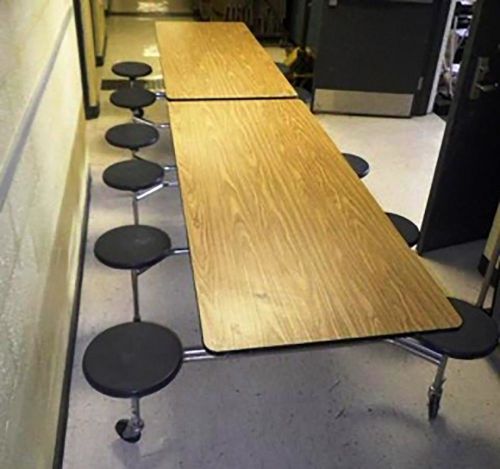 Closeout, surplus cafeteria tables w seats -now have 13 for only $2999- we ship! for sale