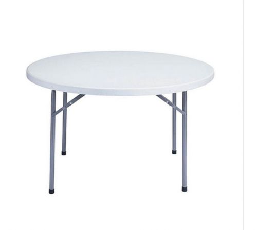 48 Inch Folding Table Round Steel Plastic Catering Banquet Dining Party Wedding
