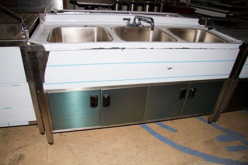 3 Compartment Self Contained Kitchen Sink