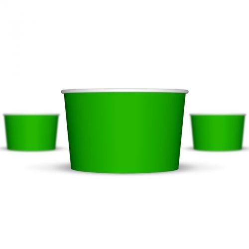 20 oz green paper ice cream cups - 600 / case for sale