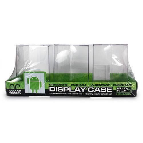 3-pack hexagon display cases (interlocking  stackable  uv-resistant  &amp; padded ba for sale