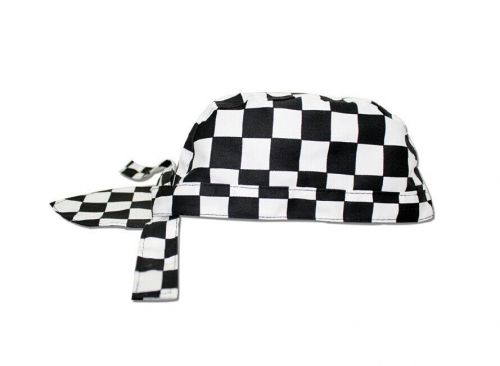The Printing Ribbon Hat Fashion Multicolor Black with White Chef&#039;s Hat Turban