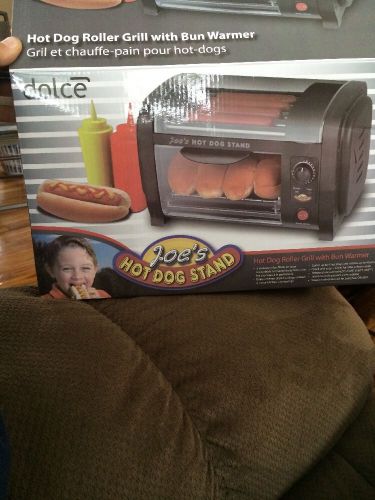 Hot Dog Sausage Roller Grill With Bun Warmer. Joes Hot Dog Stand Free Shipping