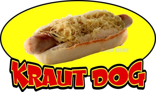 Kraut Dog Combo 14&#034; Decal Hot Dogs Concession Restaurant Food Truck Vinyl Sign