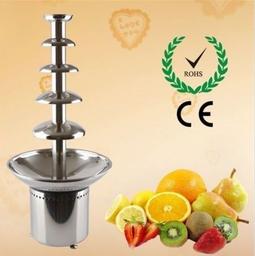 Free shipping large 5 five tiers stainless commercial chocolate fondue fountain for sale