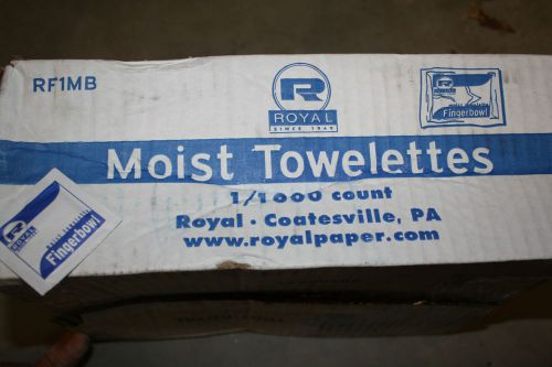 Royal MOIST TOWELETTES - Hand Wipes Case of 1000 RF1MB New