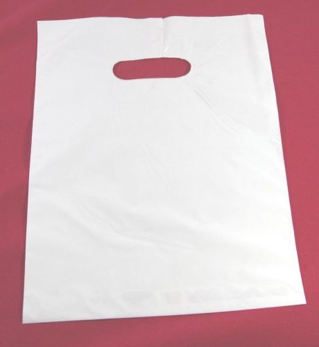 75 9&#034; x 12&#034; WHITE  GLOSSY Low-Density Plastic Merchandise or Party Bags