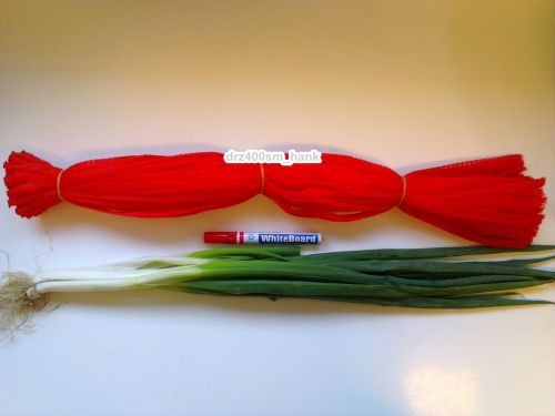 100PC 24.4&#034; 62cm Longest Red Poly-Mesh Net Bags for Scallion Green Onion Freezer
