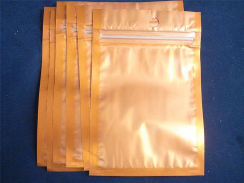 100) Smell Proof Orange Mylar Foil Ziplock Bags 3&#034; x 4&#034; Inches Best Bage On Ebay