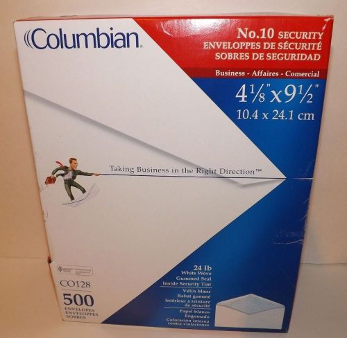 Columbian White Security Business Envelope - #10 (4 1/8&#034; x 9 1/2&#034;)  CO128