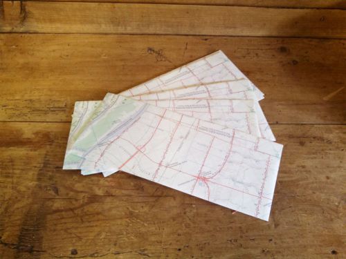 40 Map Envelopes / Map Print / Saint-Barthelemy, Quebec Area / 4 1/8&#034; x 9 1/2&#034;