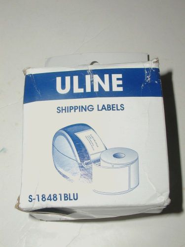 Uline 2-5/16&#034; X 4&#034; Blue SHIPPING LABELS 1 ROLL 220 LABELS S-18481BLU FITS DYMO