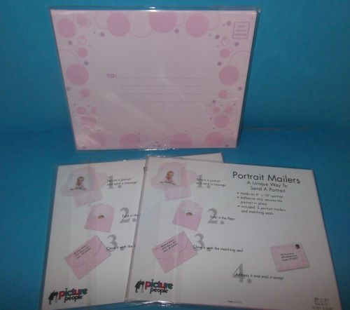 Portrait Mailers. Lot of 5. Picture People Brand. Pink.