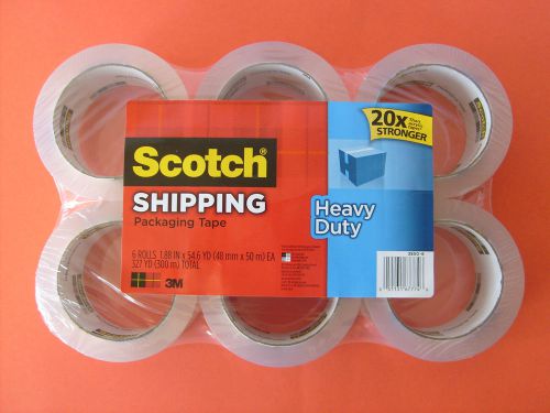 Scotch 3M 3500 Shipping Dispensers Packaging Tape  1.88&#034; x 54.6 yds. 6 Rolls  ?