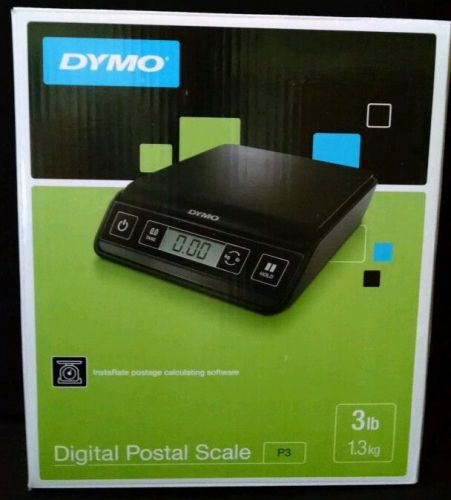 New Dymo Black Digital Postal Scale P3 3 lb 1.3 Kg (1786725)