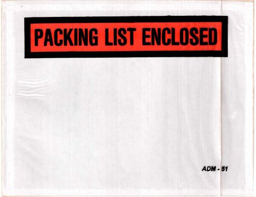 50 Packing List Enclosed Envelopes 4.5&#034; x 5.5&#034; Self Stick
