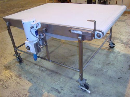 48 Inch Wide X 72 Inch Long Stainless Steel Sanitary Belt Conveyor