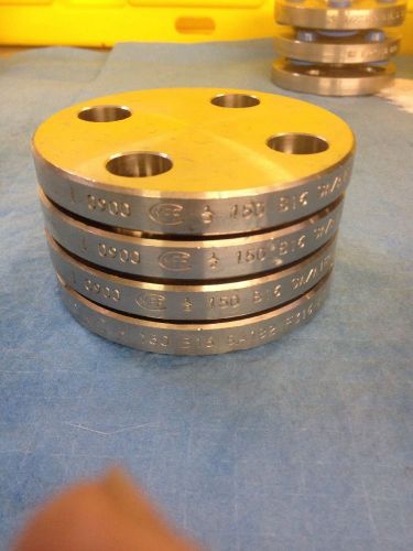 Lot Of 4 - 1/2&#034; 150# SA182 316/316L Stainless Steel Raised Face Blind Flange