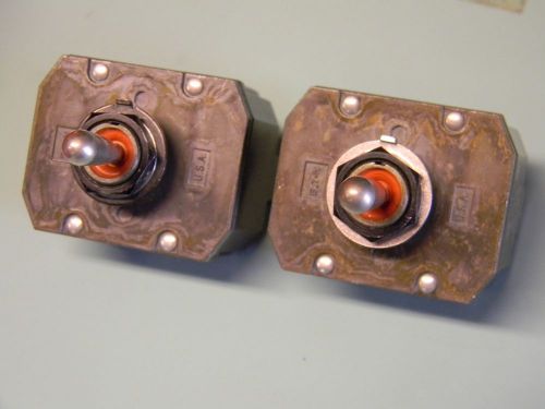 Aircraft avionics toggle switch lot of 2pcs made in usa by eaton, 4pdt on-off-on for sale