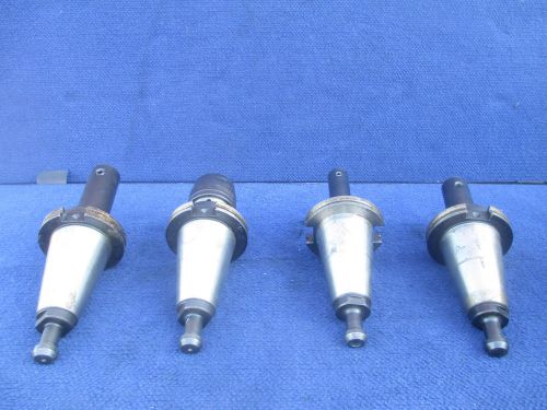 #t40 lot of 4 tsd universal #100 cat 50 collect chuck cnc flange tool holder for sale