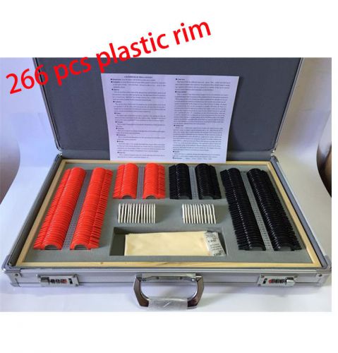 266 pcs plastic rim optical trial lens set aluminium case+presented trial frame for sale