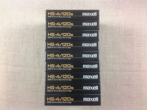 NEW &amp; Sealed MAXELL HS-4/120s Data Cartridges DDS-2 Lot of 9 Quick Shipping