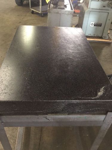 Granite surface plate 36&#034; x 24&#034; / with metal stand for sale