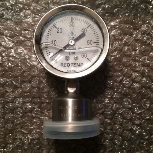 REOTEMP SG25ATC15P17 Pressure Gauge * NEW * 0 to 60 psi, 2-1/2In, 1-1/2