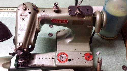 Lewis 150-2 Blind Hemstitch Industrial Sewing Machine w/Table in Very Good Cond