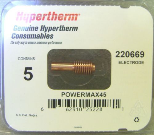 (2)Hypertherm Powermax 45 Electrodes 5 Pack 220669