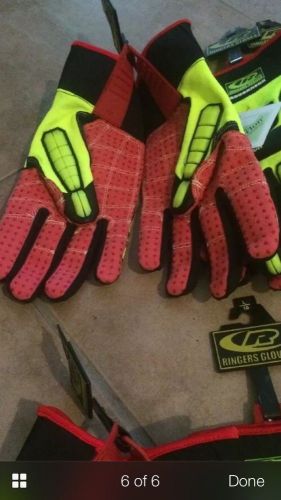 RINGERS GLOVES ROUGHNECK IMPACT RESISTANT GREEN SIZE XL
