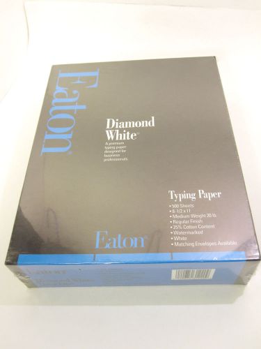 Ream Eaton Diamond White Typing Typewriter Paper 500 8.5x11 20 lb 25% cotton HTF