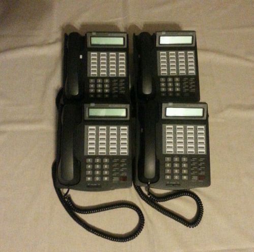 Four (4) Vodavi 3515-71 Starplus STS STSe Charcoal 24 Button telephone sets.