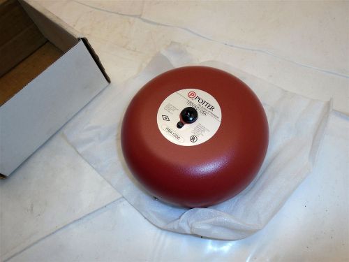 POTTER PBA-1206 RED 120VAC 6 INCH RED 120 VAC SIGNAL BELL