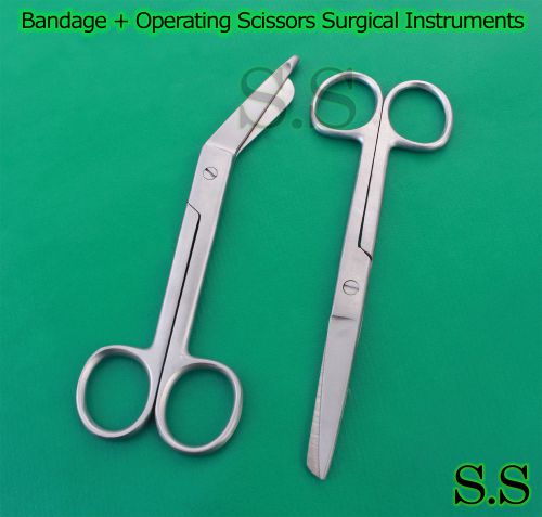 Bandage + Operating Scissors Surgical Instruments