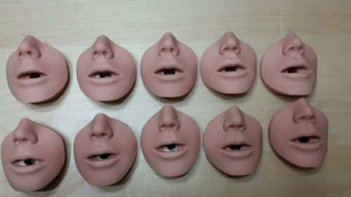 10 Simulaids CPR Training EMT Adult Manikin Face Mouth/Nose Piece 100-2023