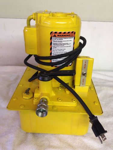 Enerpac 115 v  1hp electric hydraulic pump single acting porta power for sale