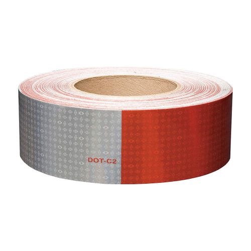 Reflective Tape, W 2 In, Red/White 18690