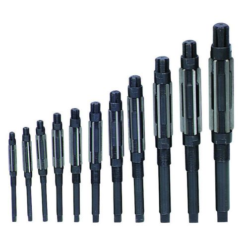 Adjustable Hand Reamer Set 11pc Set creates precisely sized holes up to 1.5&#034;