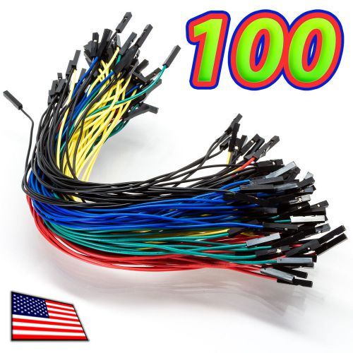 [100pc] multi color female to female 20cm dupont arduino breadboard jumper wire for sale