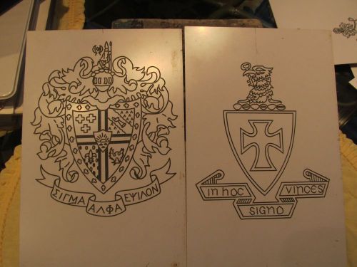 Engraving Templates College Fraternity Sigma Alpha Epsilon &amp; Sigma Chi Crests