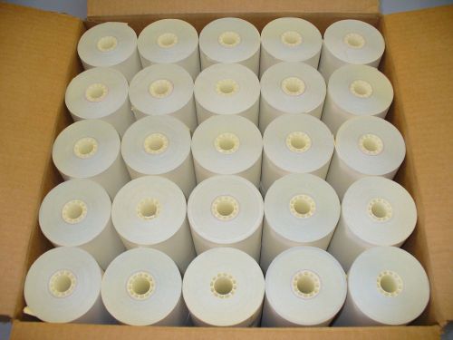 3-1/4 x 100&#039; POS Paper Roll, 2 Ply Carbonless  50 Rolls 65-264
