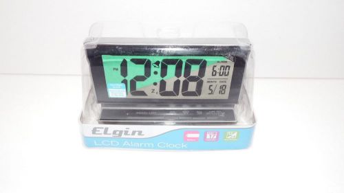 Elgin LCD Battery Operated Alarm Clock-BATTERY LCD ALARM CLOCK