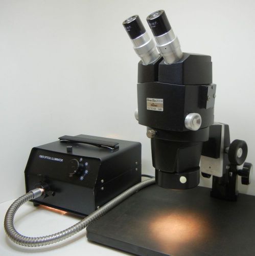 Reichert ao stereo star 580 microscope 60x + fiber optic + inspection stand #58 for sale