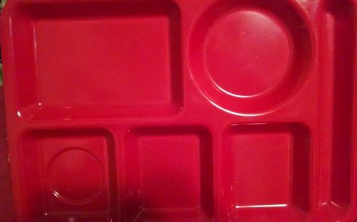 Red Lunchroom serving trays 12X16 red food tray Great condition