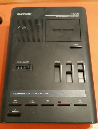 Olympus Pearlcorder T1000 Microcassette Recorder Transcriber
