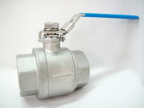 2&#034; npt 2-pc full port ball valve 316 stainless steel 1000wog for sale