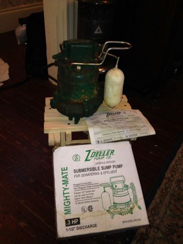 Zoeller 1/3 hp submersible sump pump for sale