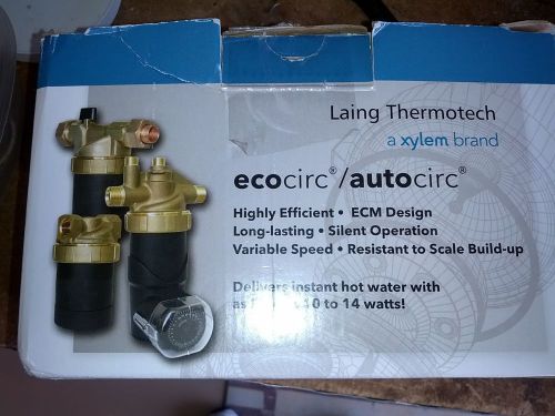 Laing thermotech ecocirc e1-bcanct1w-06 autocirc pump w/ fixed thermostat &amp;  tim for sale